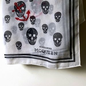 Authentic Alexander McQueen Silk Skull Scarf